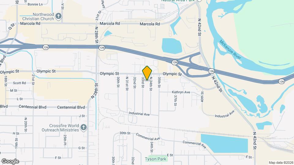 1388 N 34th St Map and Location Details