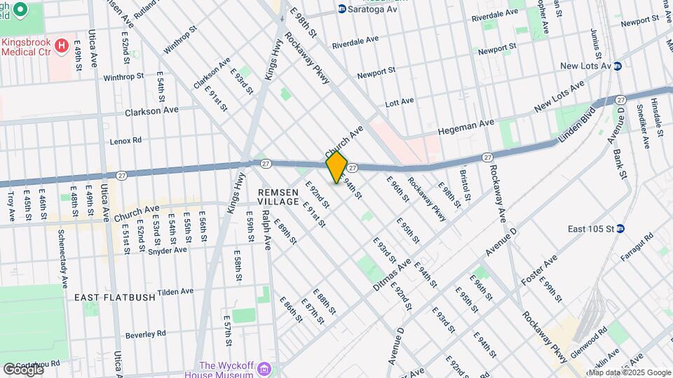 585 E 93rd St Map and Location Details