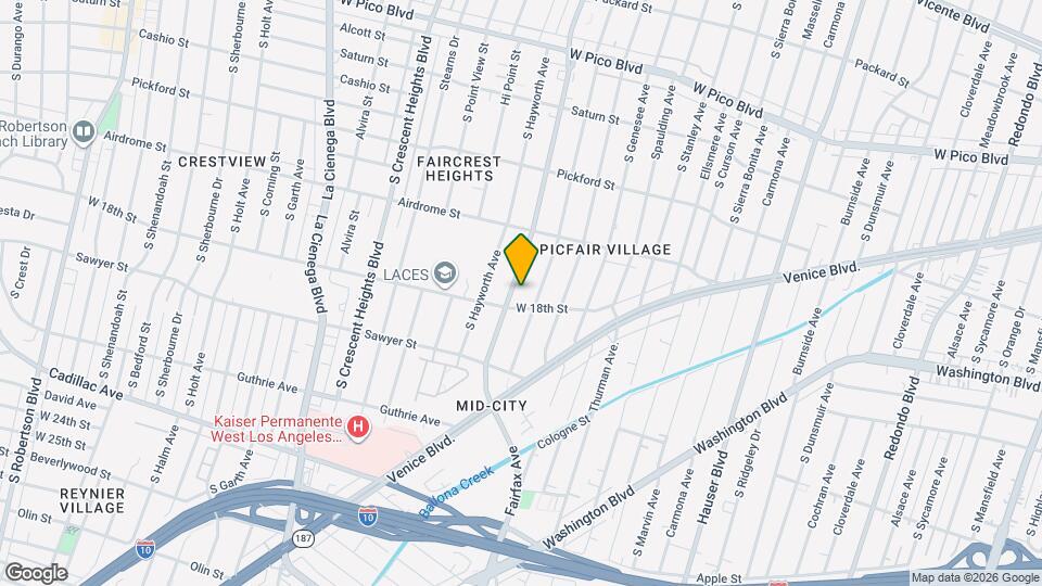 1768 S Fairfax Ave Map and Location Details