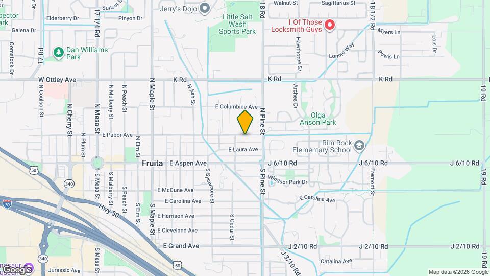 1030 E Pabor Ave Map and Location Details
