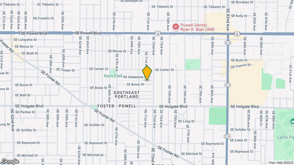 7107 SE Boise St Map and Location Details