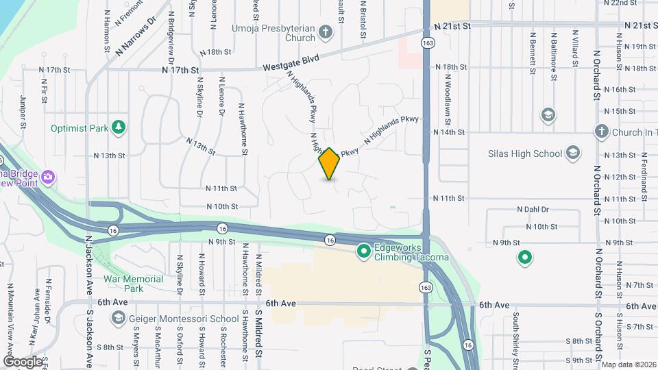 1128 N Vassault St Map and Location Details