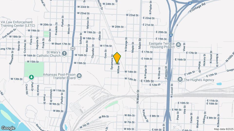 1421 Willow St Map and Location Details
