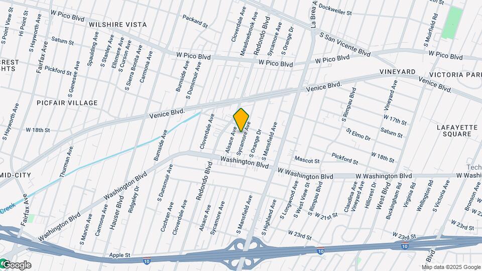 1821 S Sycamore Ave Map and Location Details