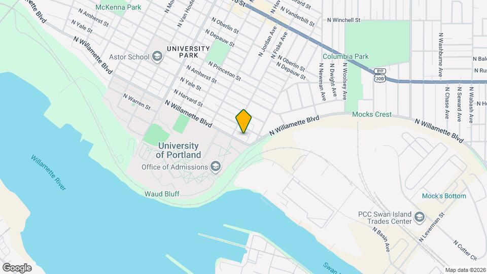 4771 N Willamette Blvd Mapa y Detalles de la Ubicación