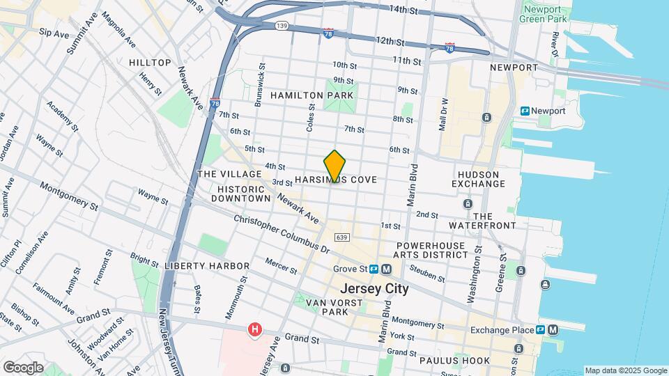 580 Jersey Ave Map and Location Details