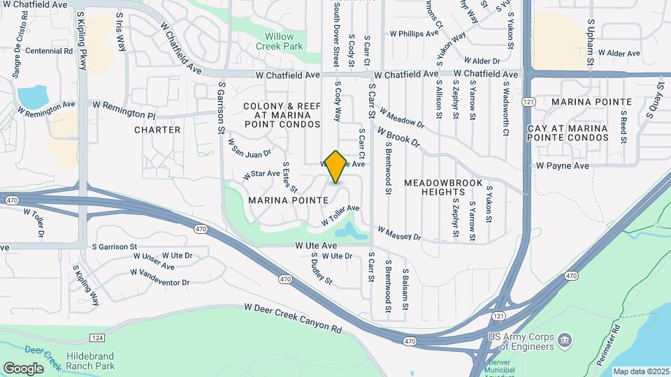 8605 W Teton Ave Map and Location Details
