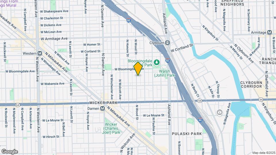 1729 N Wood St Map and Location Details