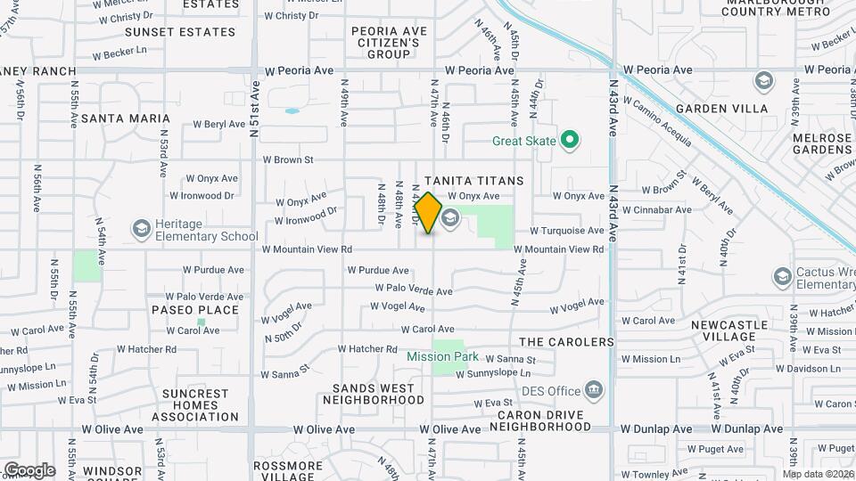 9808 N 47th Ave Map and Location Details