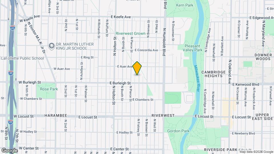 3131 N Fratney St Map and Location Details