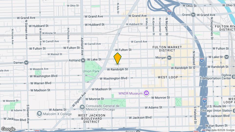 1350 W Randolph St, Unit 1113 Mapa y Detalles de la Ubicación