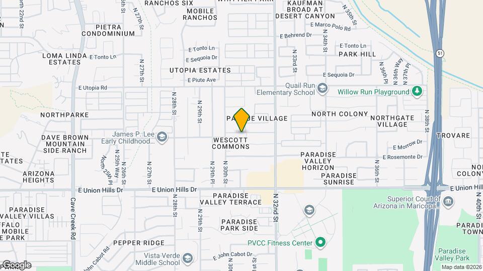 3033 E Siesta Ln Map and Location Details