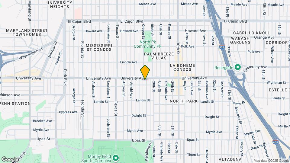 3808-3818 Pershing Ave Map and Location Details