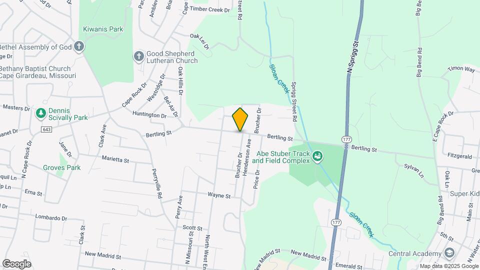 1301 Bertling St Map and Location Details