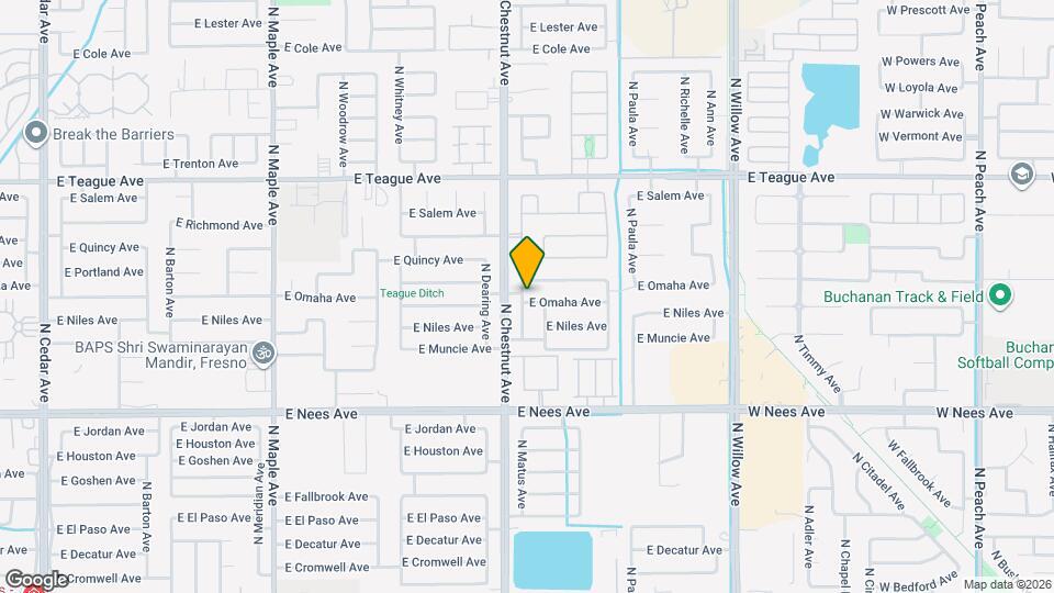 2542 E Omaha Ave Map and Location Details