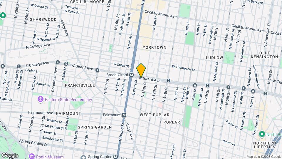 1320 W Girard Ave Mapa y Detalles de la Ubicación