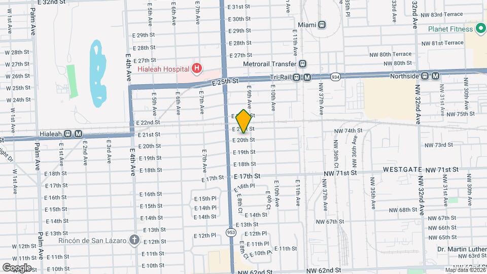 865 E 20th St Mapa y Detalles de la Ubicación