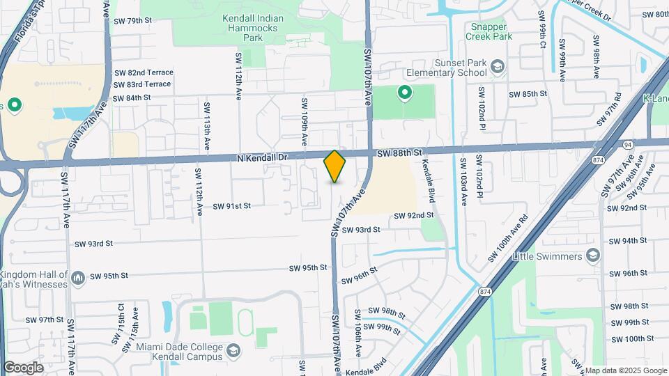 10806 N Kendall Dr Mapa y Detalles de la Ubicación