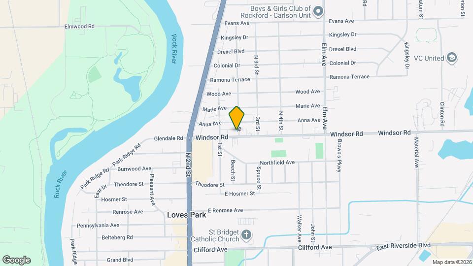 630 Windsor Rd Map and Location Details