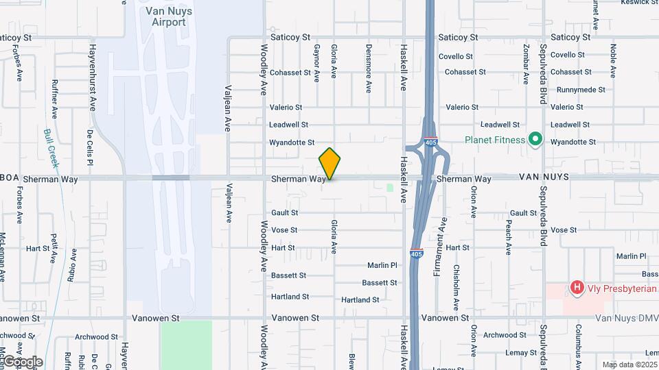 15908 Sherman Way Map and Location Details