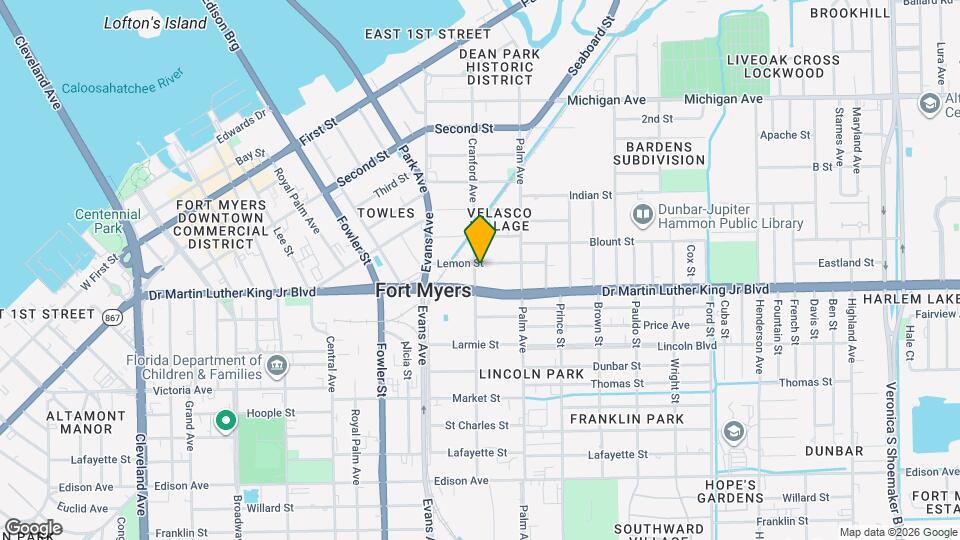 2706 Lemon St, Unit B Map and Location Details