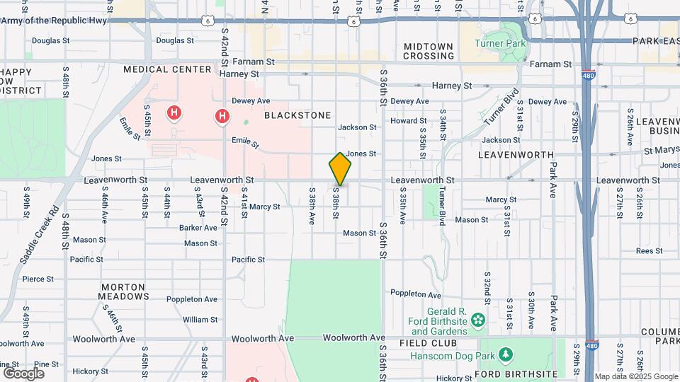 813 S 38th St Map and Location Details