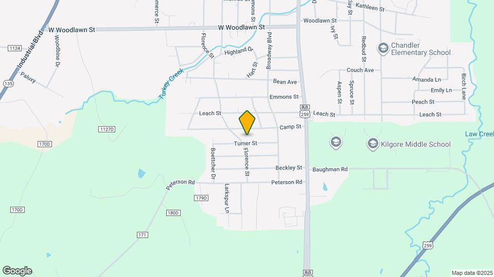 601 Turner St Map and Location Details