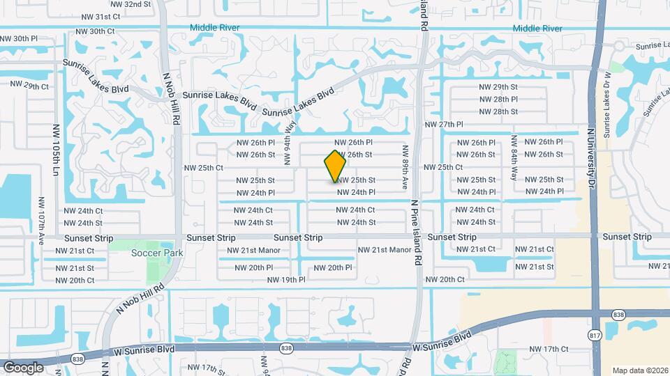 9261 NW 24th Pl Map and Location Details