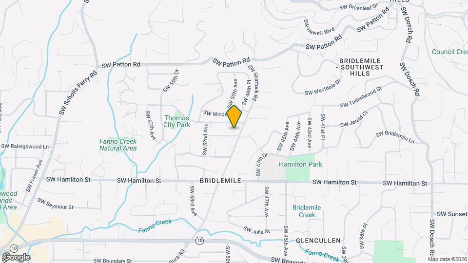 4923 SW Lowell St Map and Location Details