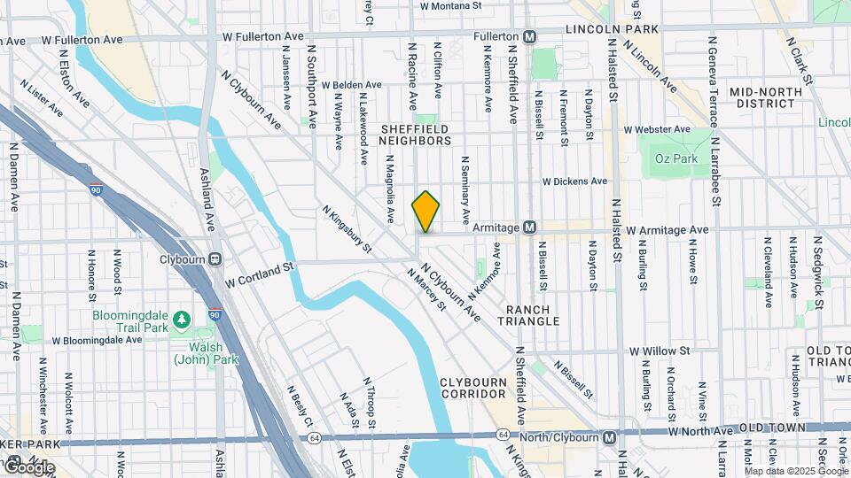 1155 W Armitage Ave Mapa y Detalles de la Ubicación