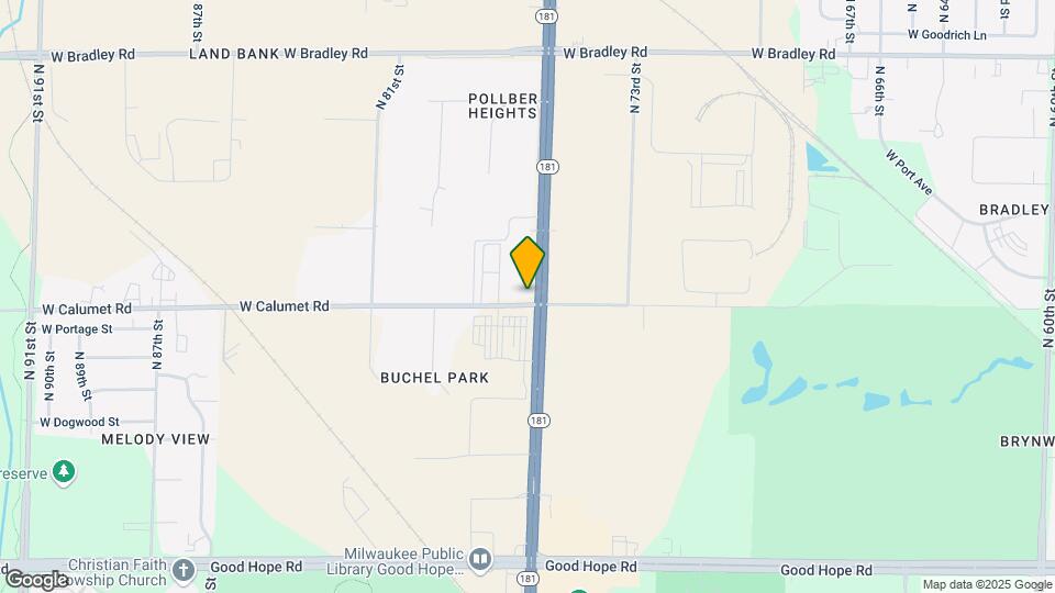 7612 W Calumet St Mapa y Detalles de la Ubicación