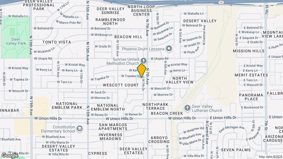 19028 N 7th Dr Mapa y Detalles de la Ubicación