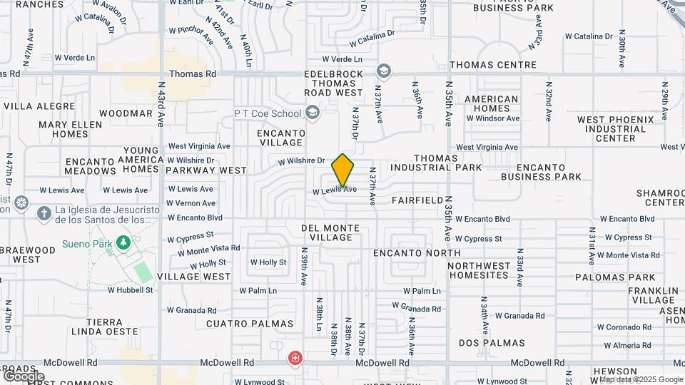 3807 W Lewis Ave Map and Location Details