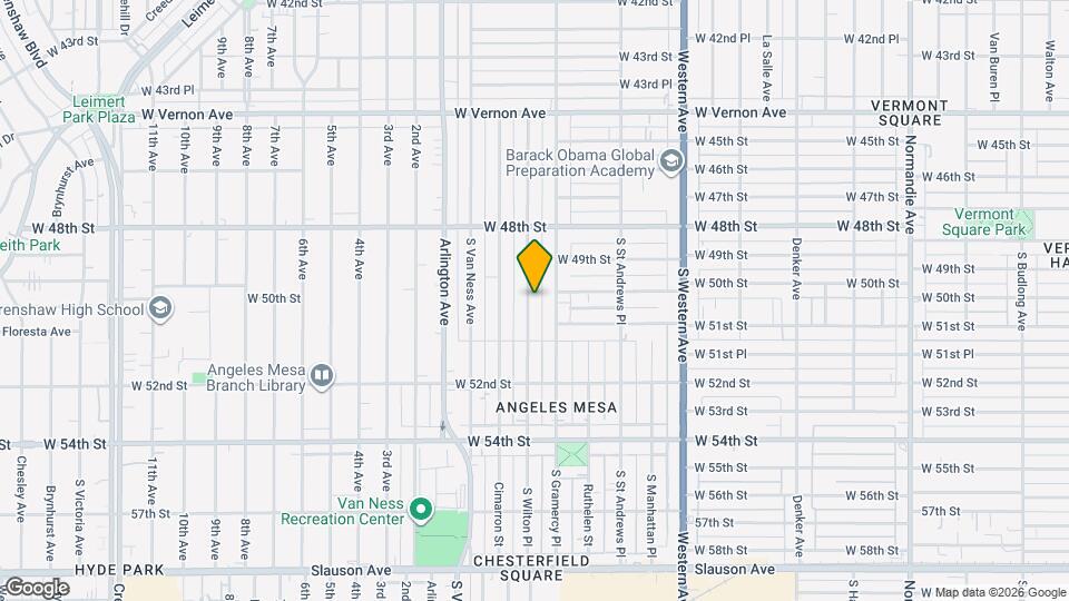 5008 1/2 South Wilton Place Map and Location Details