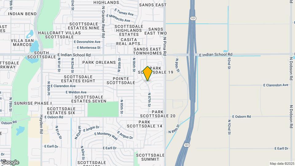 8702 E Clarendon Ave Map and Location Details