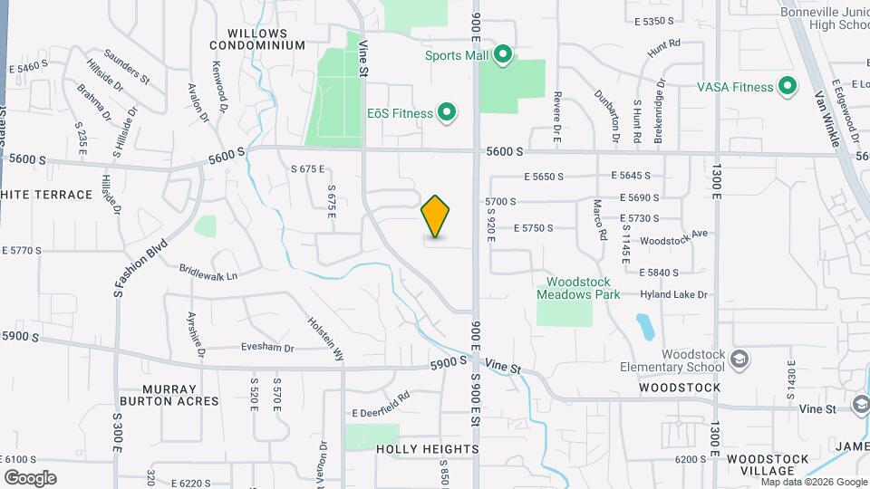 5720 S 900 E, Unit 12 Map and Location Details