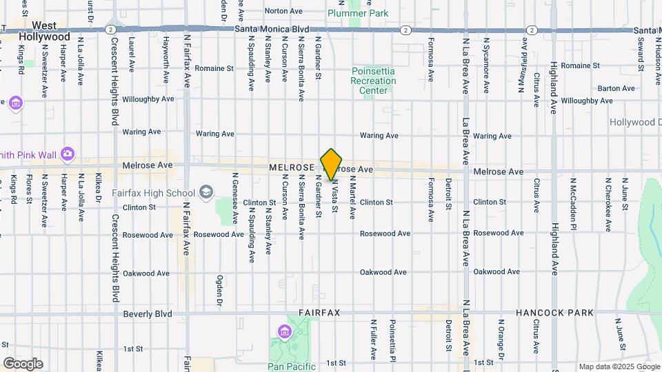 627 N Vista St Map and Location Details