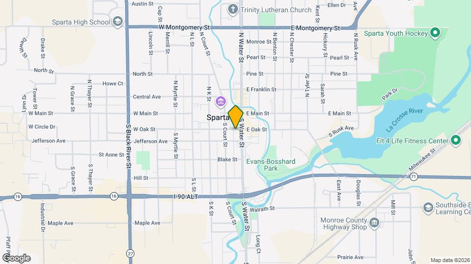 109 W Oak St Map and Location Details