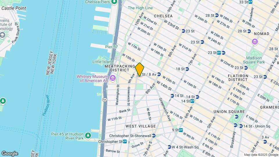 345 W 13th St Map and Location Details