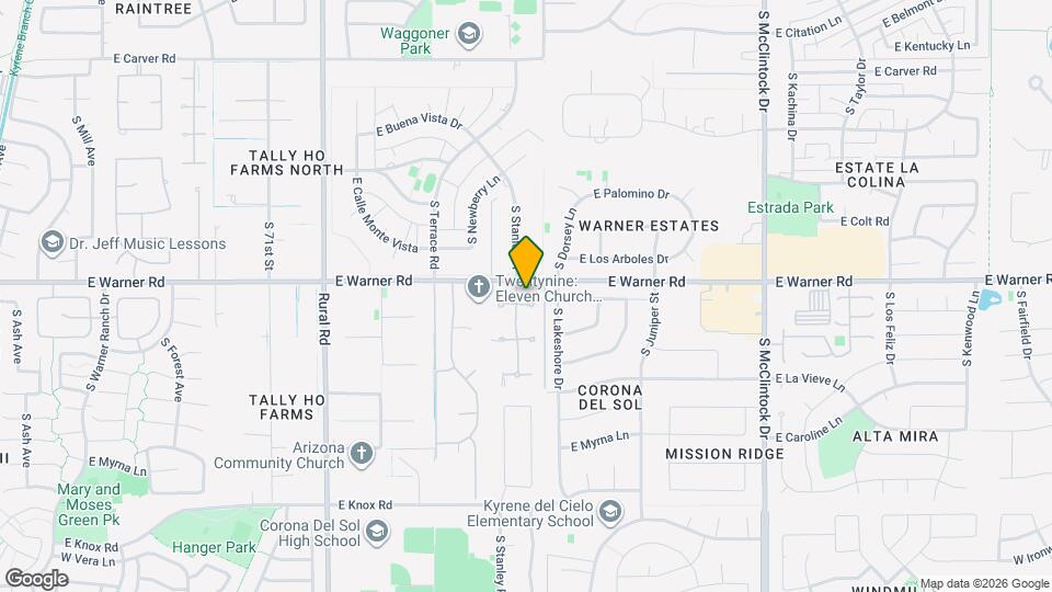 1225 E Warner Rd Map and Location Details