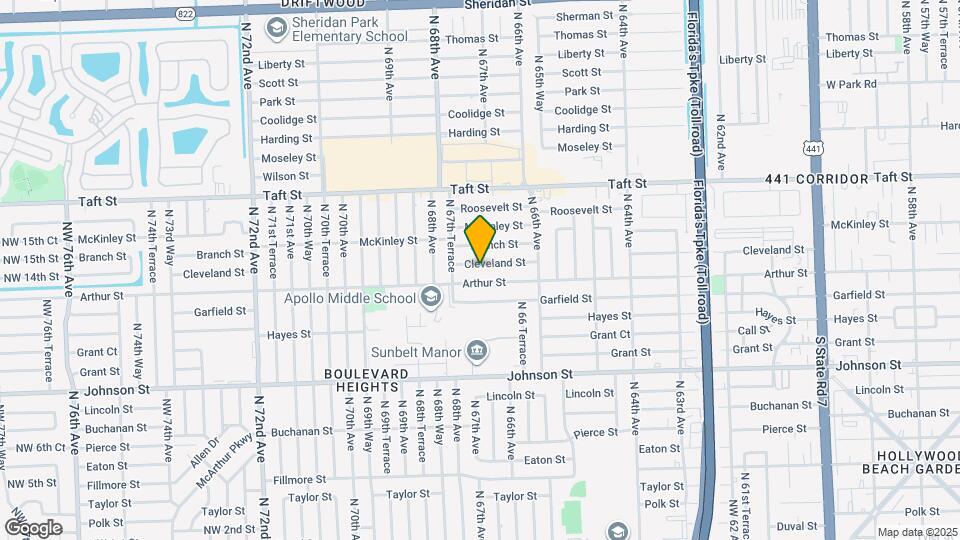 6730 Cleveland St Map and Location Details