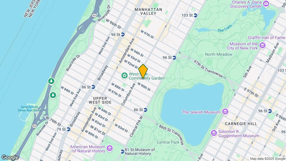 66 W 91st St Map and Location Details