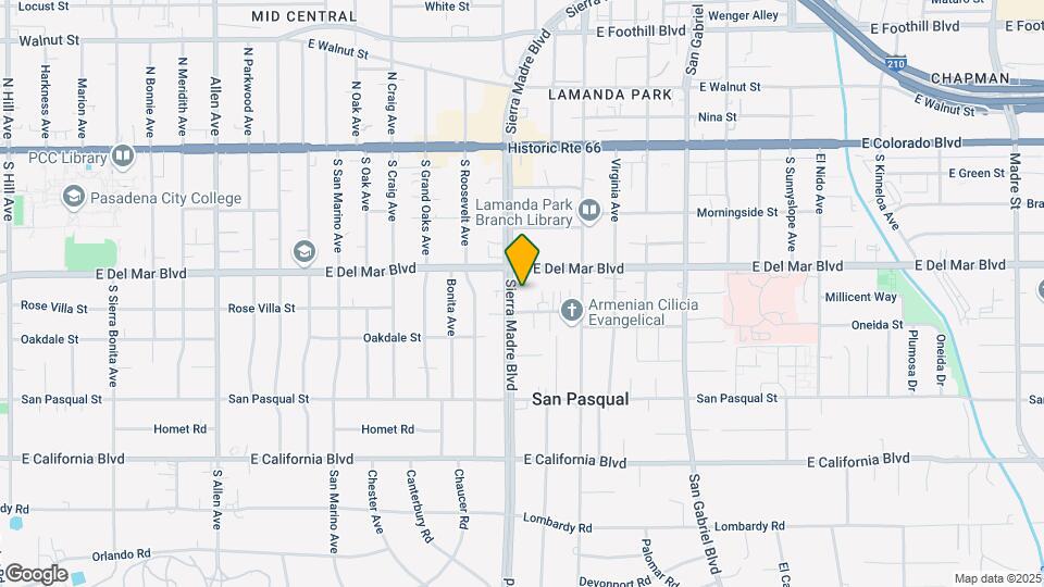 276 S Sierra Madre Blvd Map and Location Details