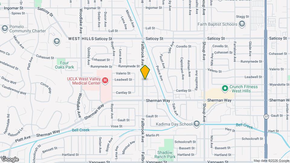 7314 Fallbrook Ave Mapa y Detalles de la Ubicación