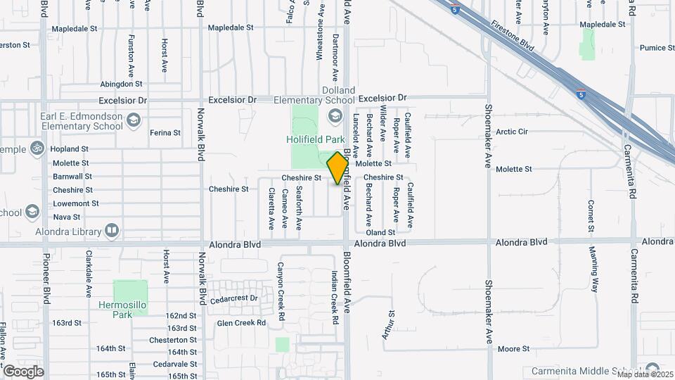 15503 Bloomfield Ave Mapa y Detalles de la Ubicación