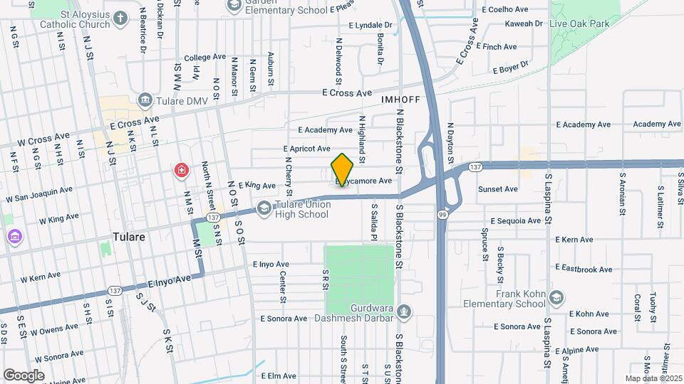 940-942 E Tulare Ave Map and Location Details