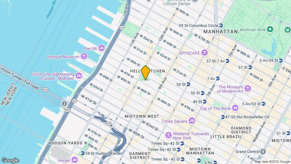 453 W 47th St Map and Location Details