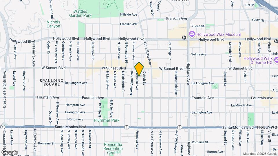 1420-1422 N Formosa Ave Mapa y Detalles de la Ubicación