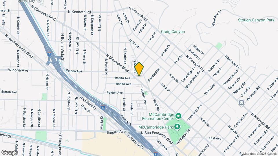 2118 N Glenoaks Blvd, Unit B Map and Location Details