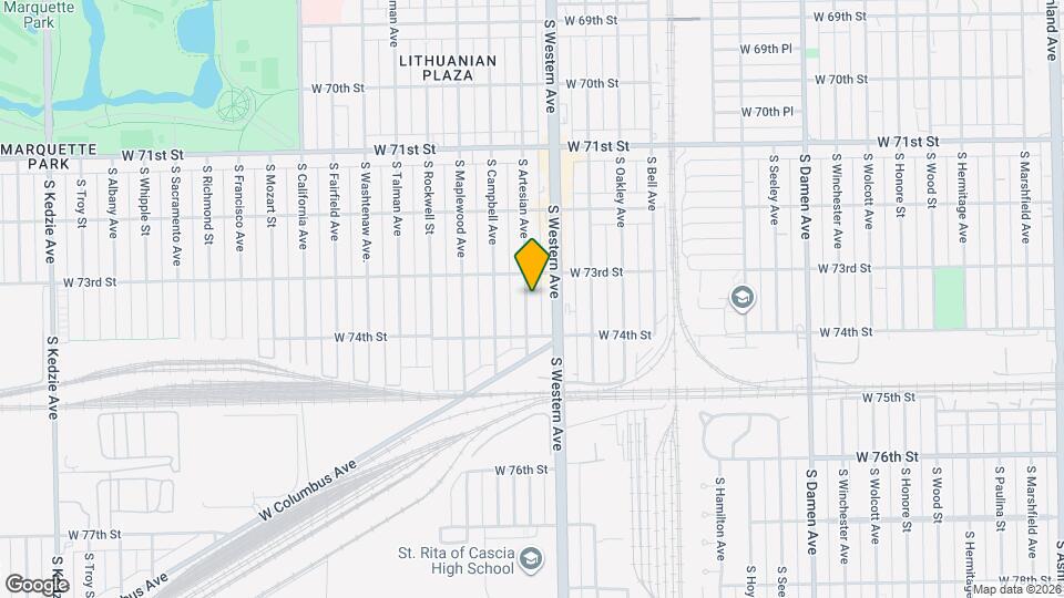 7321 S Artesian Ave, Unit Three Bedrooms Mapa y Detalles de la Ubicación